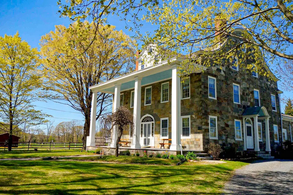 Historic Hearthside House stone mansion in Lincoln, Rhode Island
